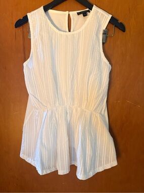J. Crew White Sleeveless Peplum Camisole